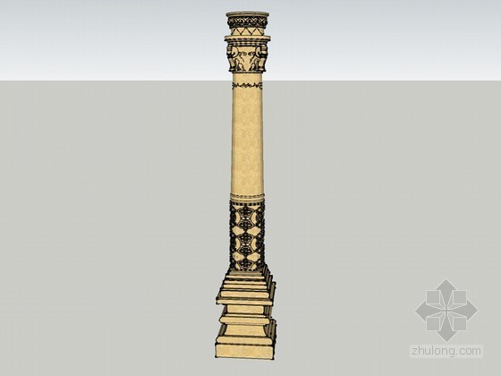 欧式CAD柱子资料下载-欧式柱子SketchUp模型下载