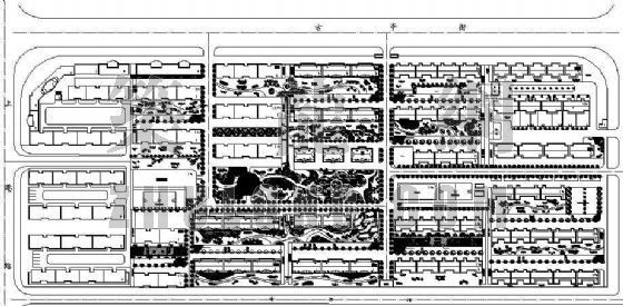 古建筑规划平面图资料下载-某小区绿化规划平面图