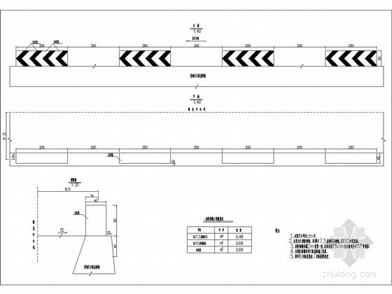 防撞墩cad资料下载-公路工程防撞墩设计图