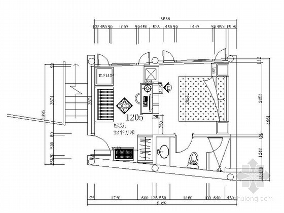 古建模型酒店资料下载-[云南]某古建客栈标间1205装修图