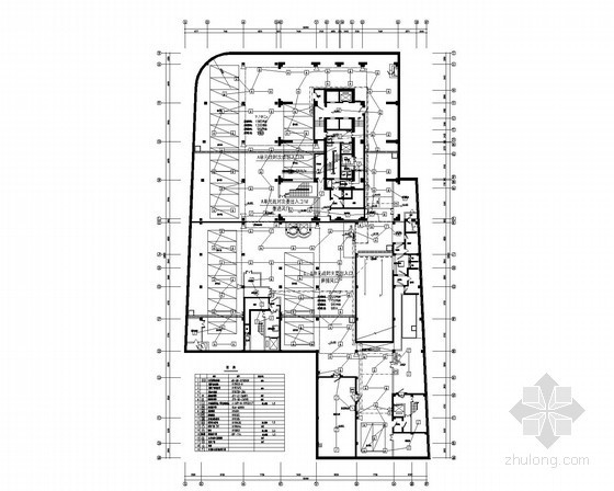 [上海]24层商务大厦全套电气施工图纸-地下二层火灾报警平面图 