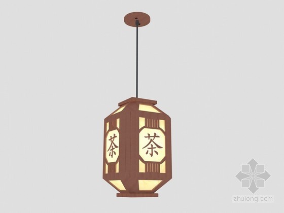 茶楼吊灯su资料下载-中式茶楼吊灯3D模型下载
