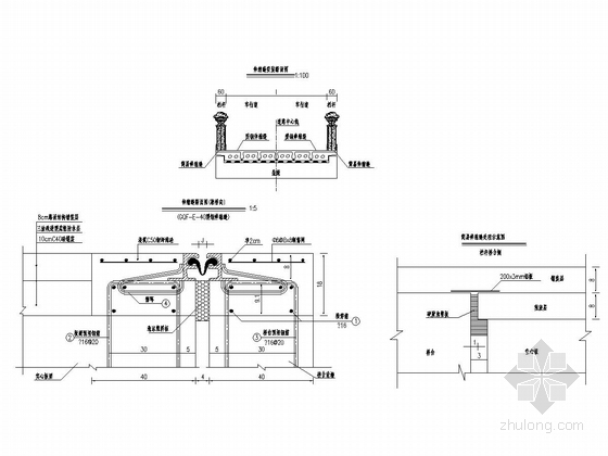 [江苏]空心板梁城市景观桥施工图设计55张-伸缩缝构造图