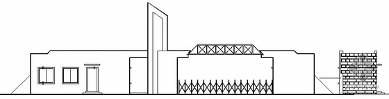 科技工业园市政道路景观资料下载-某高科技工业园大门建筑结构施工图