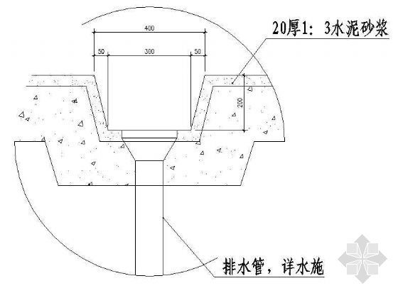 排水沟明沟大样资料下载-排水沟一大样