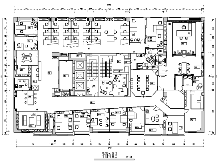 公装办公空间整套施工图资料下载-混搭风格凯隆地产办公空间设计施工图（附效果图）