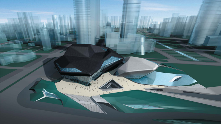 歌剧院建筑CAD资料下载-广州歌剧院工程钢结构安装施工方案