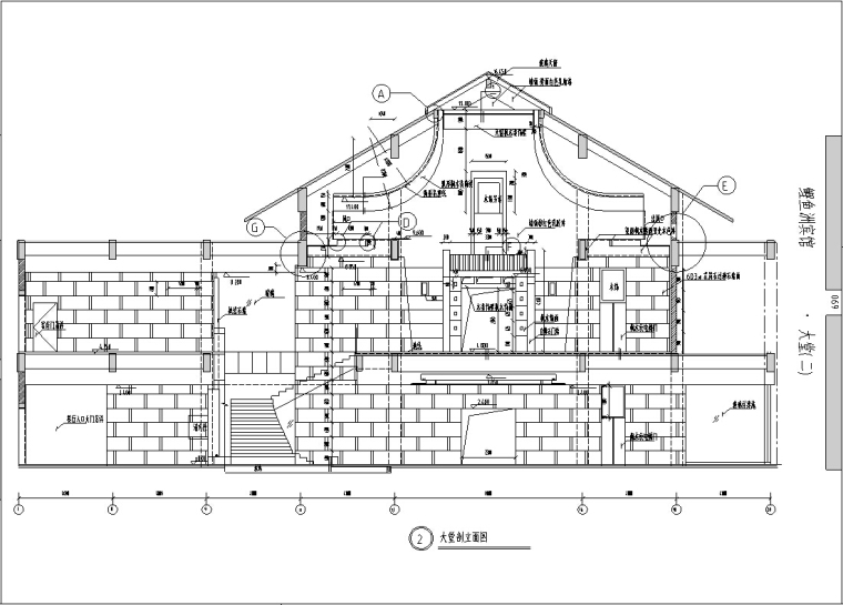 超详尽鲤鱼洲现代多层酒店建筑设计施工图CAD-鲤鱼洲现代多层宾馆立面图