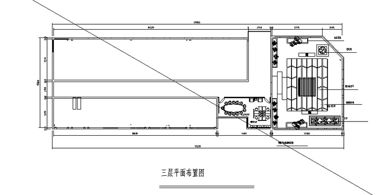 大学教学楼图纸全套-三层平面布置图