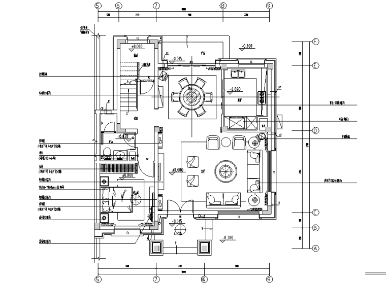碧桂园别墅CAD资料下载-碧桂园现代中式别墅设计施工图（附效果图+物料表+软装设计）