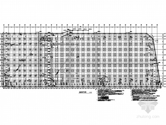 大型地下超市设计图资料下载-[上海]地上2层框架结构大型超市结构施工图（地下一层）
