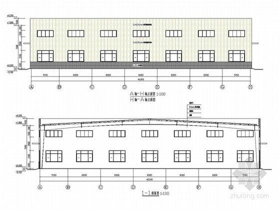 二层框架厂房计算书资料下载-[广西]40米跨门式刚架结构厂房结构施工图（含结构计算书）