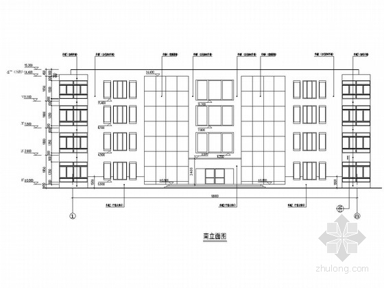 四层框架办公楼建筑图资料下载-北京郊区四层框架结构培训办公楼建筑及结构图
