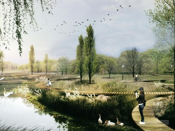 生态慢城景观设计资料下载-[浙江]慢城生态滨水绿道设计方案