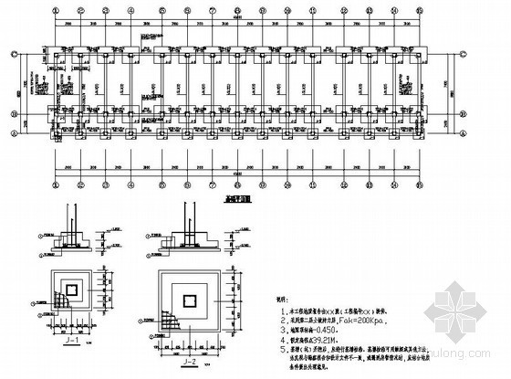 某6层框架教学楼资料下载-某3层框架小学教学楼结构设计图