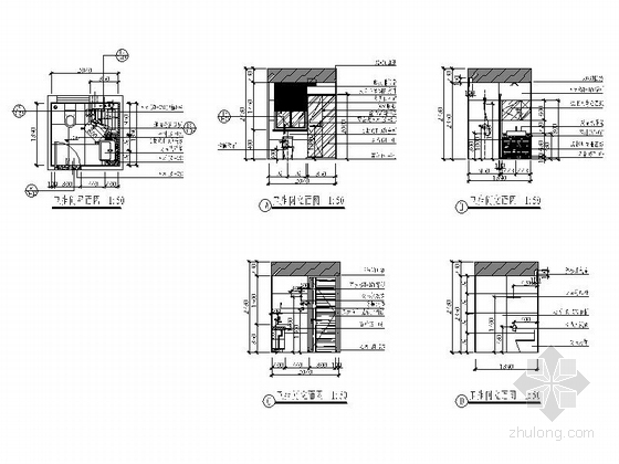 [深圳]某现代精装国际公寓奇数层户型室内竣工图-图12