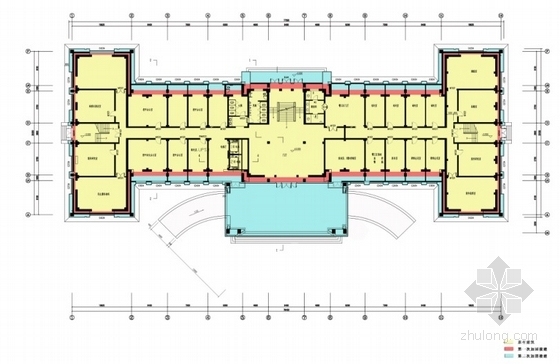 [山东]7层行政办公楼建筑设计方案文本-办公楼平面图