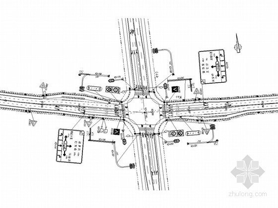 双向四车道道路cad资料下载-双向四车道城市道路招标阶段设计套图（61张 排水照明 交通工程）