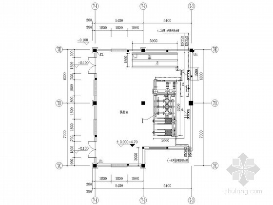 换热站管道系统图CAD资料下载-[辽宁]小区换热站暖通动力设计施工图
