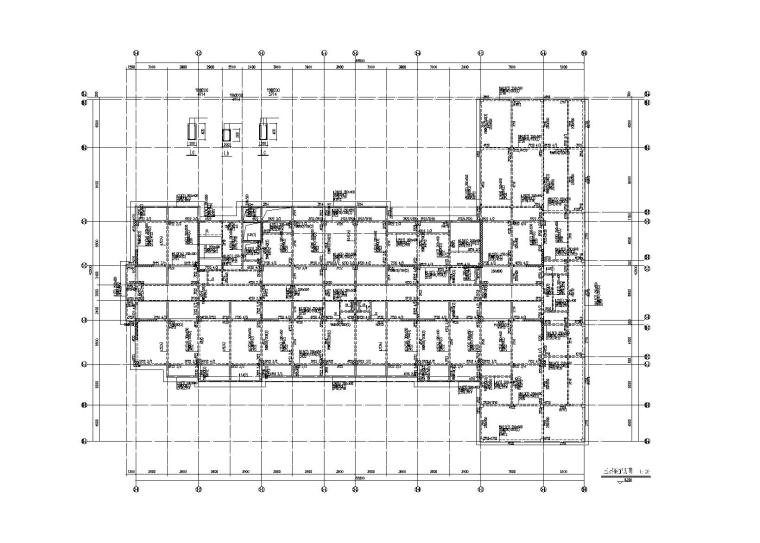 综合楼平面布局资料下载-[福建]产业园框剪结构综合楼建筑结构施工图
