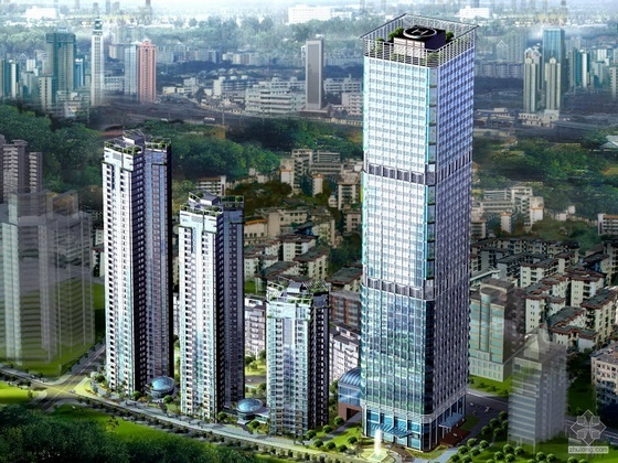 市场规划建筑方案资料下载-[上海]某中心广场规划、单体建筑方案文本