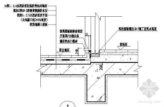 中空玻璃落地窗大勇图资料下载-落地窗防水构造2