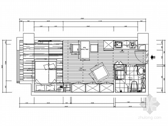 8层住宅小户型资料下载-[苏州]某现代时尚精装小户型公寓室内装修设计图（含效果）
