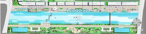滨河步行街su模型资料下载-某滨河步行街景观设计