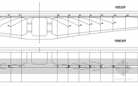 连续刚构钢束张拉资料下载-(75+2x120+75)m连续刚构顶板纵向钢束布置节点详图设计