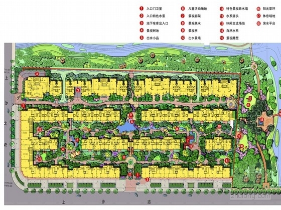 居住区儿童活动区手绘资料下载-[杭州]简欧风格居住区景观设计方案