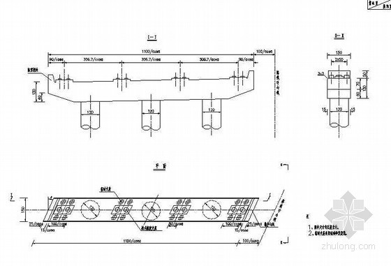 梁扩大详图资料下载-20米后张法预应力空心箱梁桥墩临时支座节点详图设计