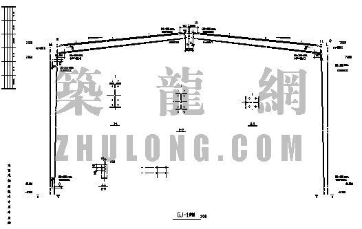 钢结构厂房隅撑的设置资料下载-一钢结构车间结构图纸