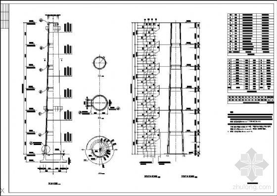 60m混凝土拱桥资料下载-某60m混凝土烟囱施工详图