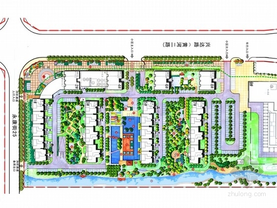 简约居住区庭院设计资料下载-[河北]自然式简约风格居住区景观设计方案