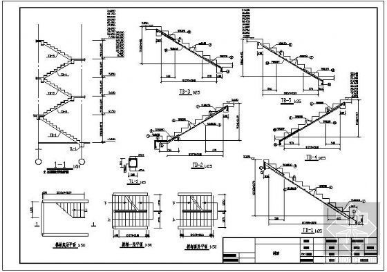 楼梯的构造设计资料下载-某混凝土楼梯设计节点构造详图