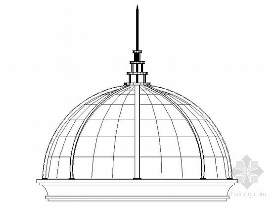 钢结构伞形小品资料下载-欧式钢结构玻璃穹顶施工图