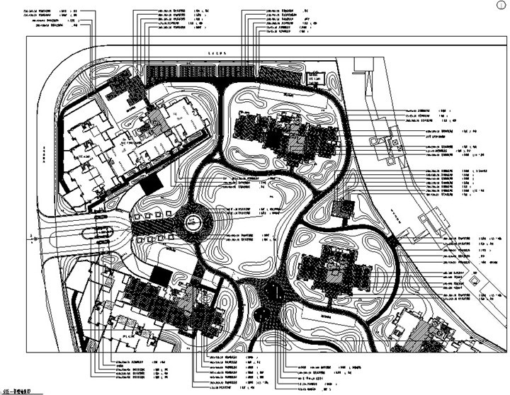 [福州]ART-DECO风格居住区景观二期工程施工图（著名地产公司）-景观铺装图