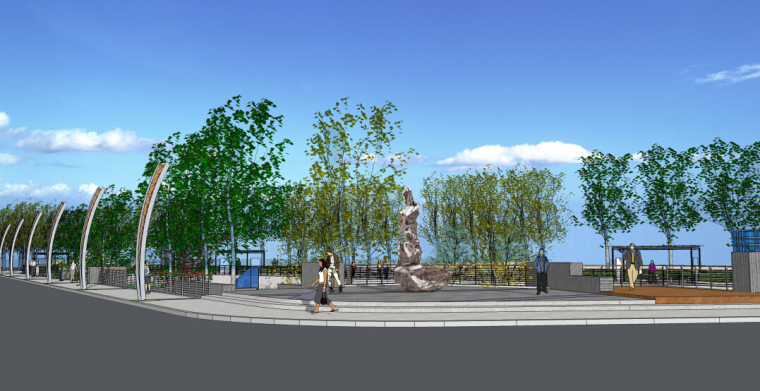 [江苏]活力城市河流景观改造设计方案-景观设计效果图
