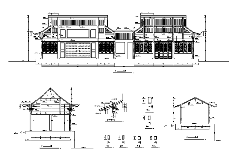 水池建筑设计施工图资料下载-罗汉堂建筑设计施工图