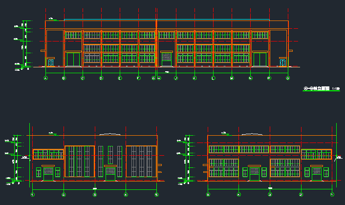 框架住宅楼建施结施图纸资料下载-钢混框架结构拼接厂房施工图纸（含建筑结构、给排水）