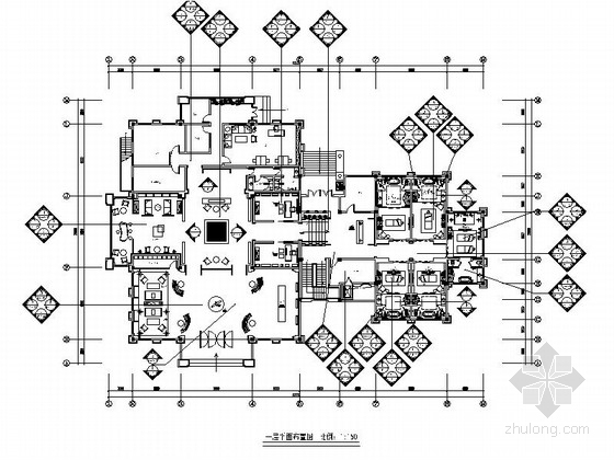 室内办公室新中式施工图资料下载-[重庆]经典新中式男子水疗养生SPA会所装修施工图（含效果及全套方案）