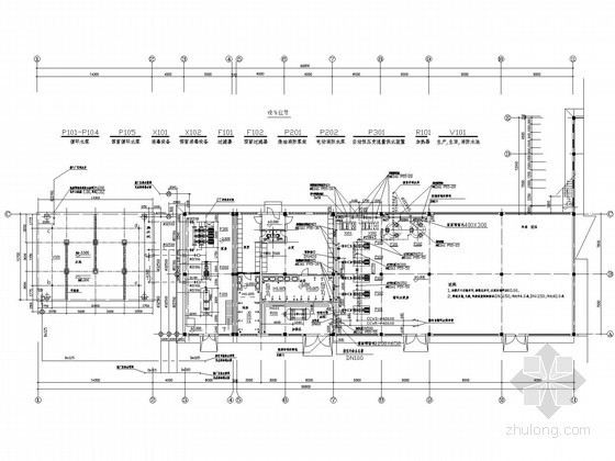 乙类车间电气图纸资料下载-制药车间设备给排水工艺布置图纸
