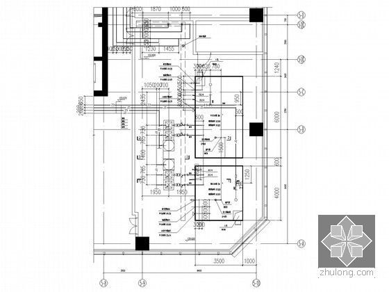 [广东]177米超高层商用办公综合体建筑群给排水消防竣工图（ 高空水炮  烟烙尽气体灭火）-生活给水泵房大样图