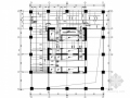 47层矩形钢管混凝土框架核心筒广场结构图（灌注桩筏板）