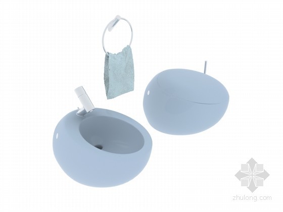 鸿业设计洁具能有3D资料下载-时尚卫浴洁具3D模型下载