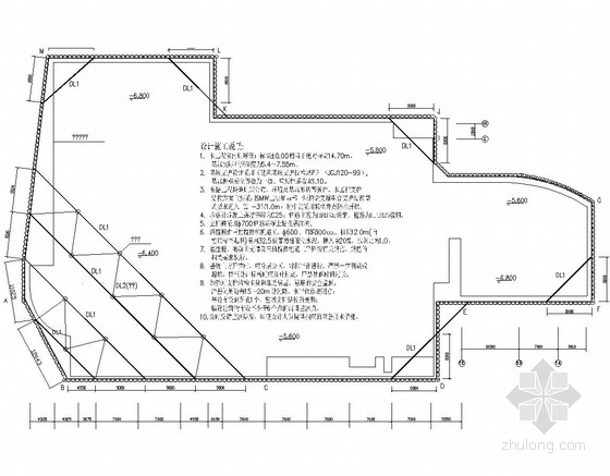 对撑施工图资料下载-SMW工法加混凝土角撑基坑支护施工图