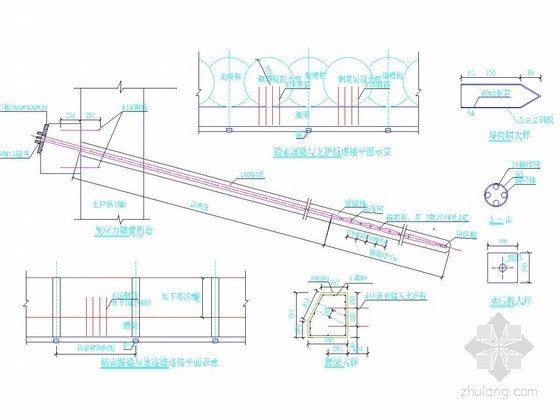 铁路锚索墙资料下载-与地下连续墙连接预应力锚索大样图