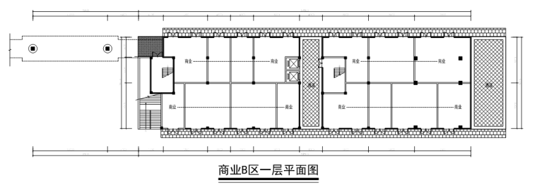 [湖南]多功能居住区规划及单体设计方案-商业商业区一层平面图