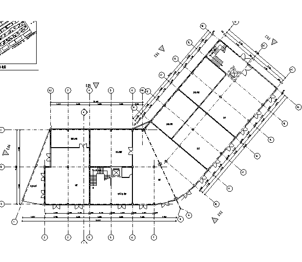 [浙江]六栋办公建筑施工图（平立剖面图）-六栋办公建筑施工图（平立剖面图）