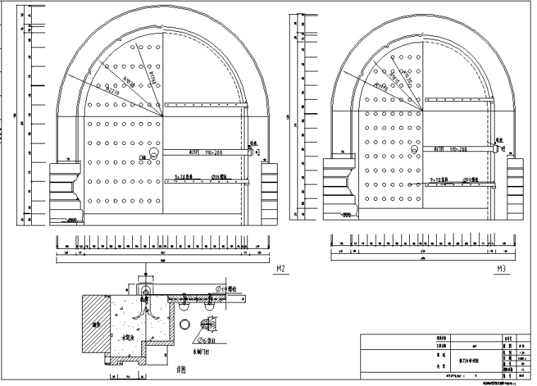 [广东]珠海普驼寺庙建筑设计施工图-拱门大样详图